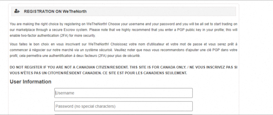 Wtn registration , only for Canada